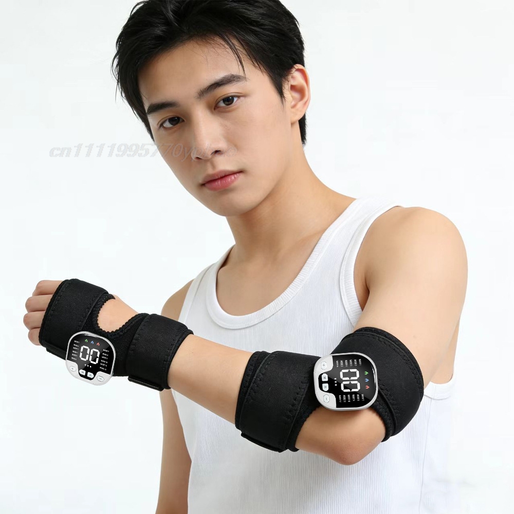 Wrist Wrap Support - EMS関節マッサージャー加熱ブレース 12モード 36段階調整 膝肘手首サポートラップ ポータブル筋肉刺激装置