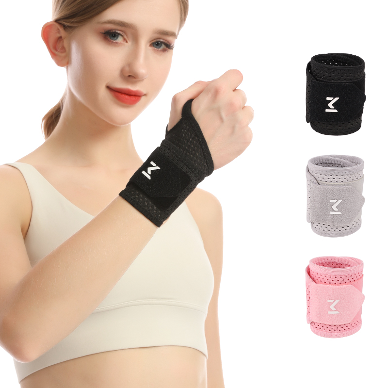 Wrist Wrap Support - 1/2個入り 通気性メッシュリストサポートラップ、関節痛、捻挫保護、慢性過使用症による怪我のための圧縮スリーブ