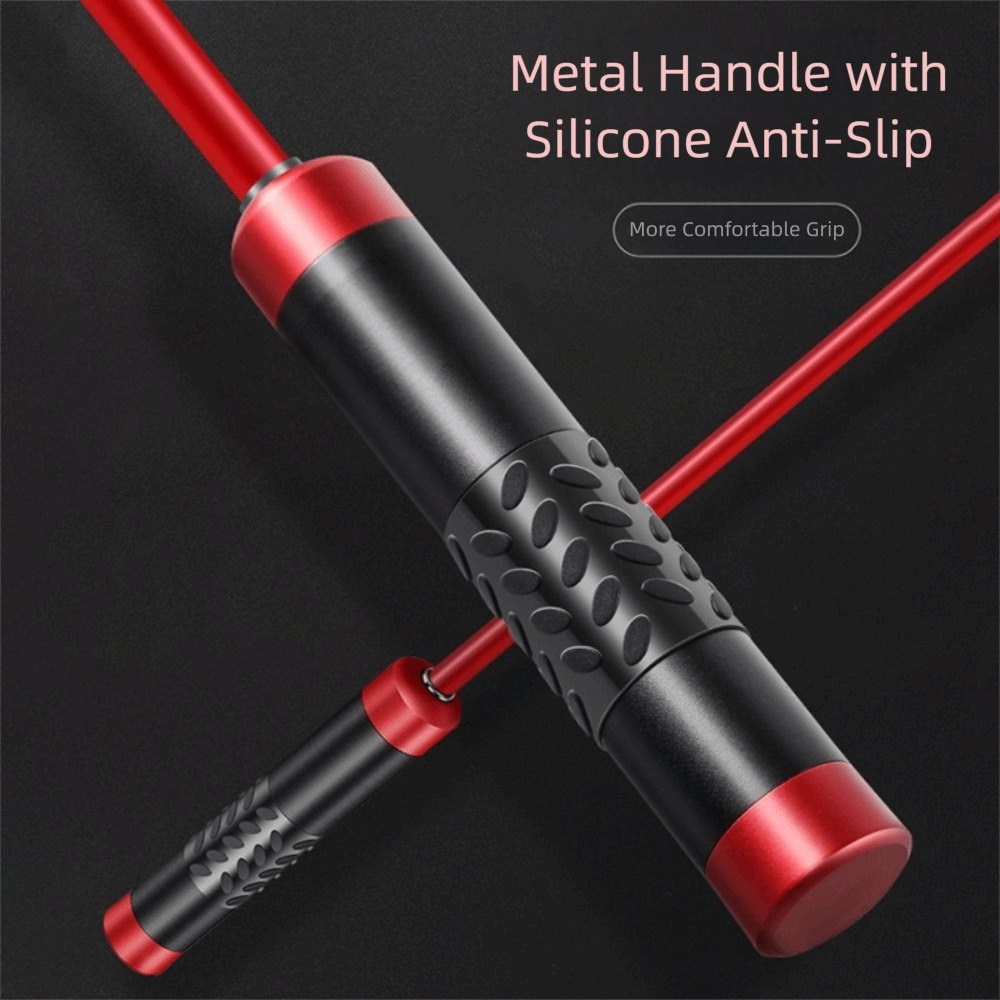 Jump Rope Speed Bearing - アルミ合金製ウェイト入りジャンプロープ 長さ300cm ボールベアリングハンドル 重量ジャンプロープ 重量ケーブル スピードスキッピングロープ