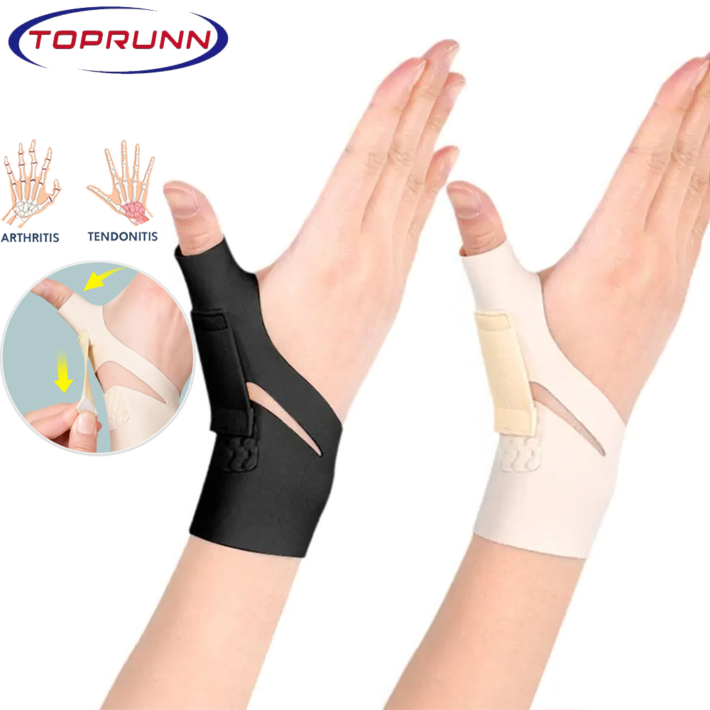 Wrist Wrap Support - 手首親指サポートブレースソフト弾性親指圧縮スリーブプロテクター親指スピカスプリント軽量リストバンドジムスポーツ