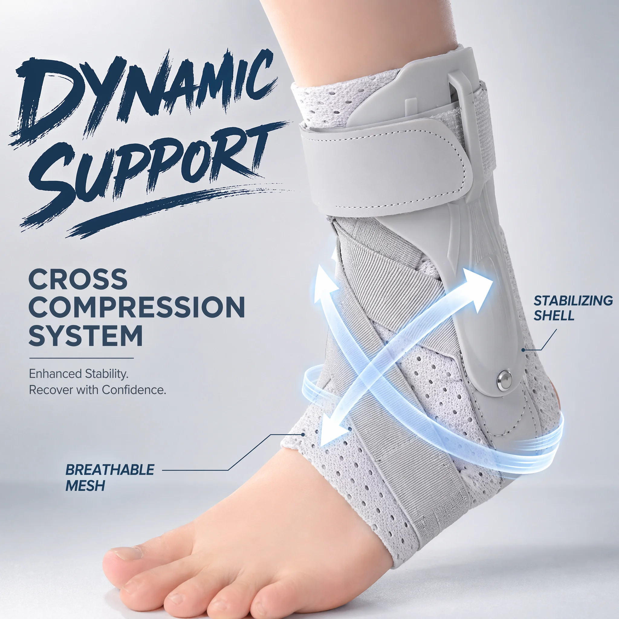 サイドスタビライザー付き足首ブレース、捻挫した足首の回復や腱 - Ankle Mobility Band のレビューと価格