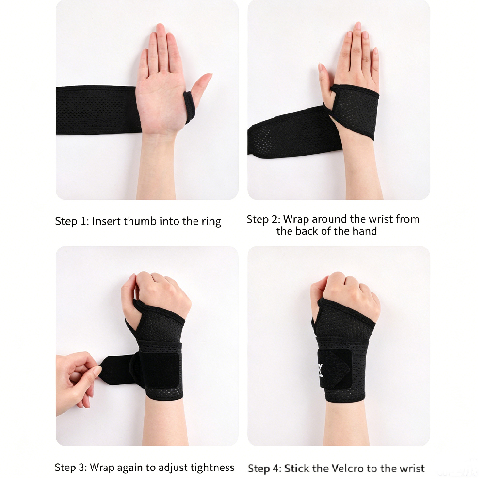 1 個の調節可能な圧縮メッシュリストサポートブレース、通気性 - Wrist Wrap Support のレビューと価格