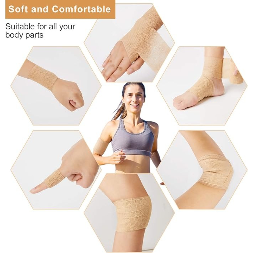 7.5cm×4.5m スポーツ用弾性包帯テープ 自己粘着性  - Wrist Wrap Support のレビューと価格