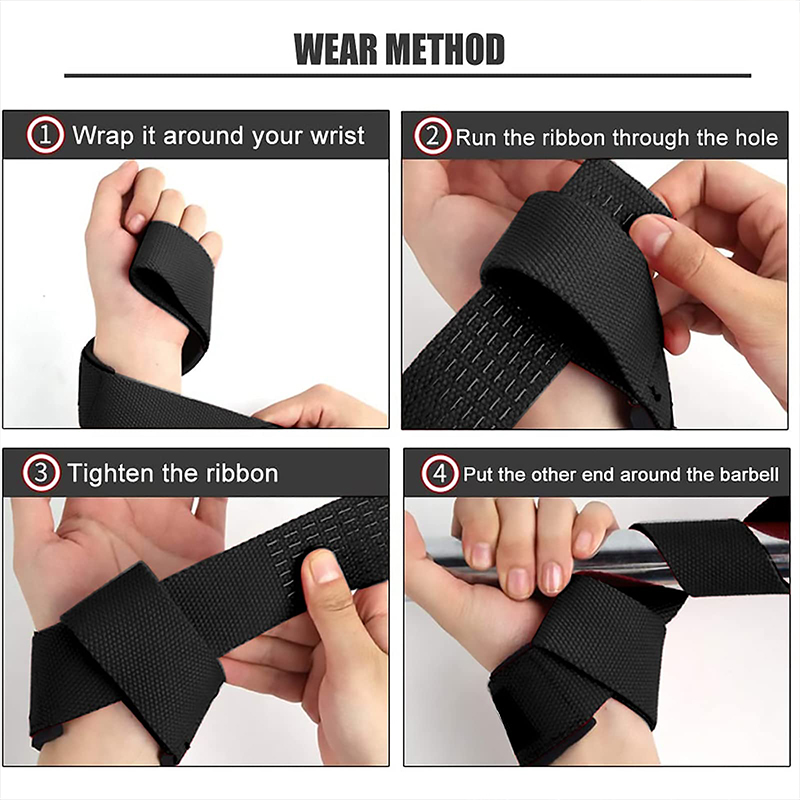 2個入りジムリフティングストラップ、フィットネスグローブ、滑 - Wrist Wrap Support のレビューと価格